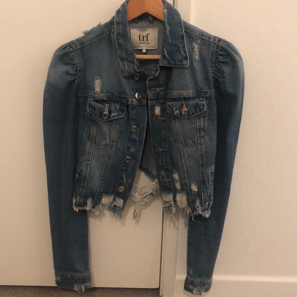 Zara cropped jean jacket